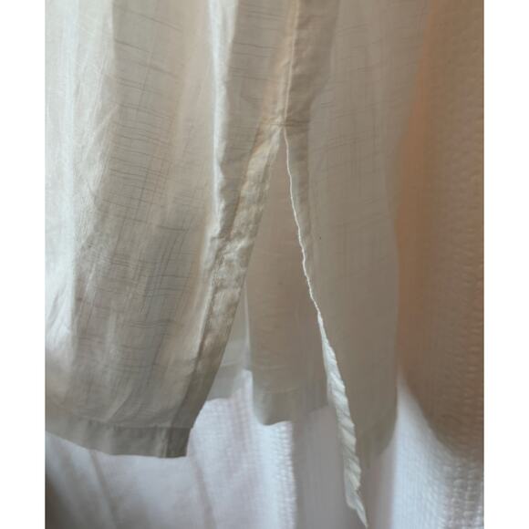 Chico's Womens White Sequin Embellished Boho‎ Cotton Tunic Top Coverup Size 3 - Picture 5 of 10